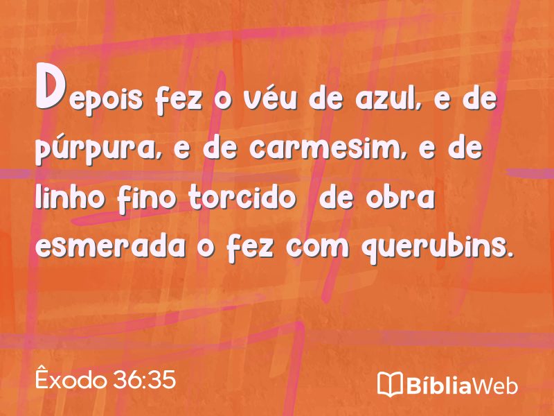 Êxodo 36:35 em imagem para compartilhar