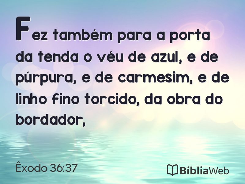 Êxodo 36:37 em imagem para compartilhar