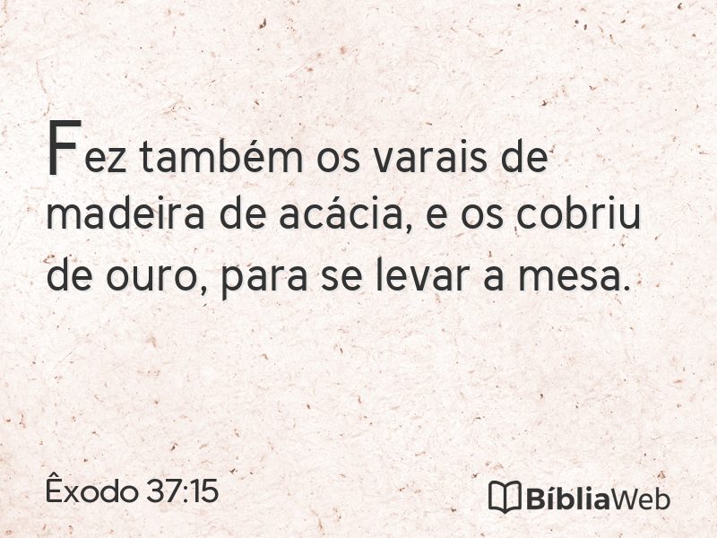 Êxodo 37:15 em imagem para compartilhar