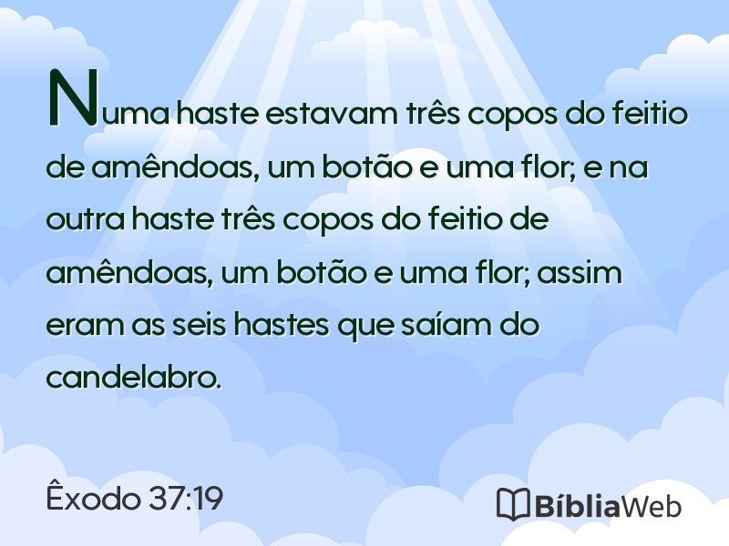 Êxodo 37:19 em imagem para compartilhar