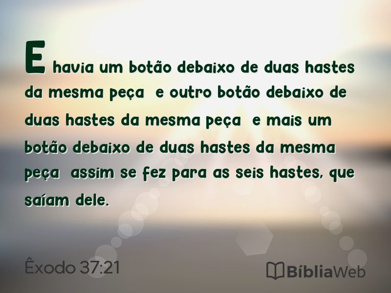 Êxodo 37:21 em imagem para compartilhar