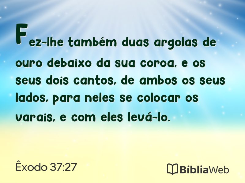Êxodo 37:27 em imagem para compartilhar