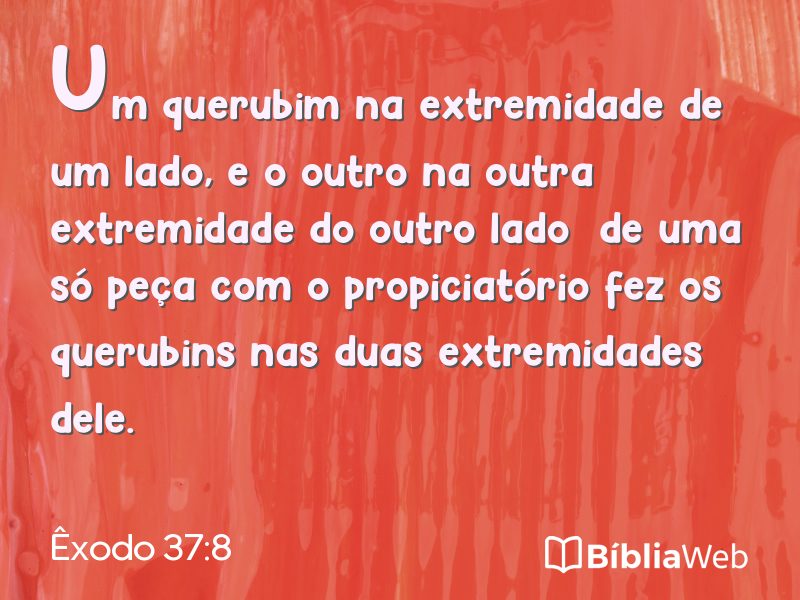 Êxodo 37:8 em imagem para compartilhar