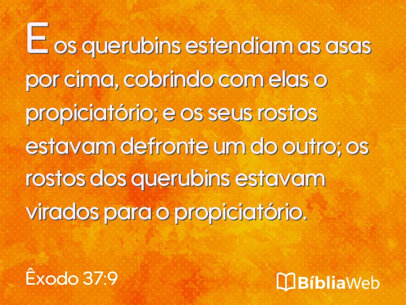 Êxodo 37:9 em imagem para compartilhar