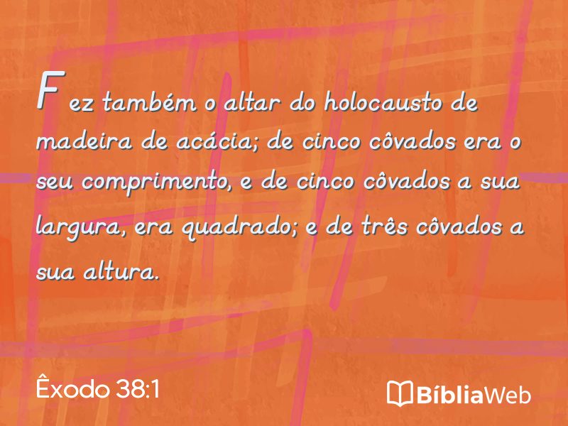 Êxodo 38:1 em imagem para compartilhar