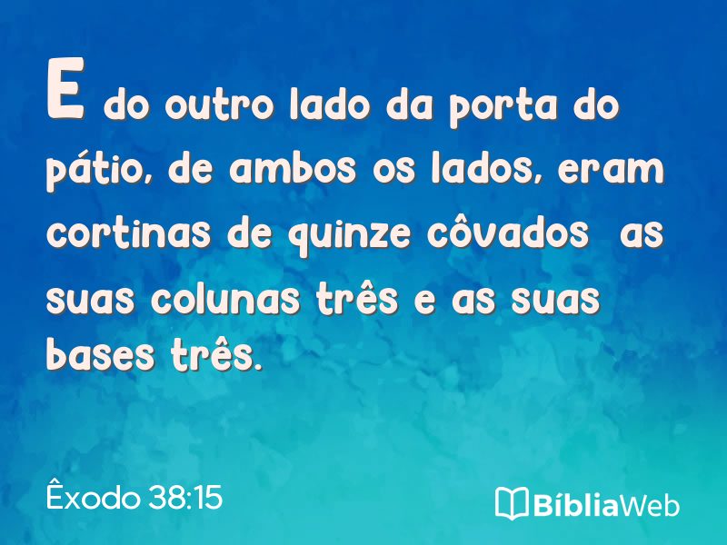 Êxodo 38:15 em imagem para compartilhar