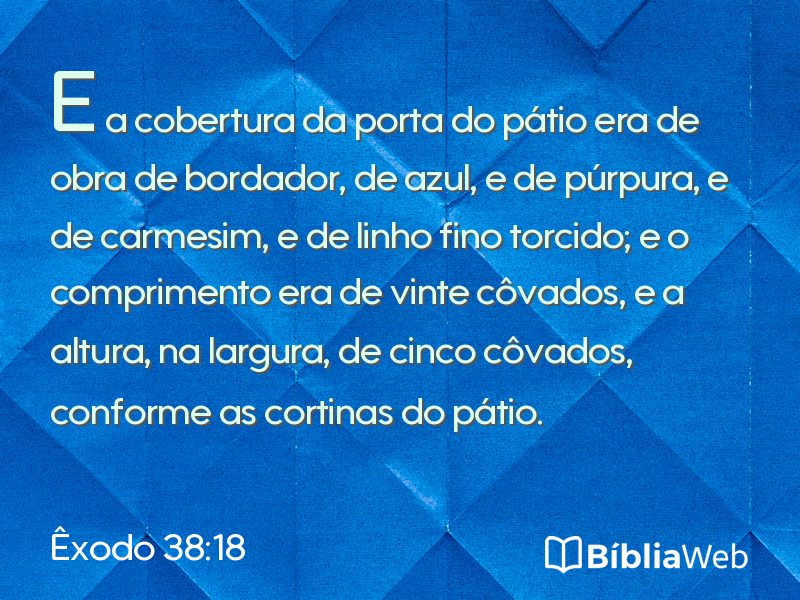 Êxodo 38:18 em imagem para compartilhar