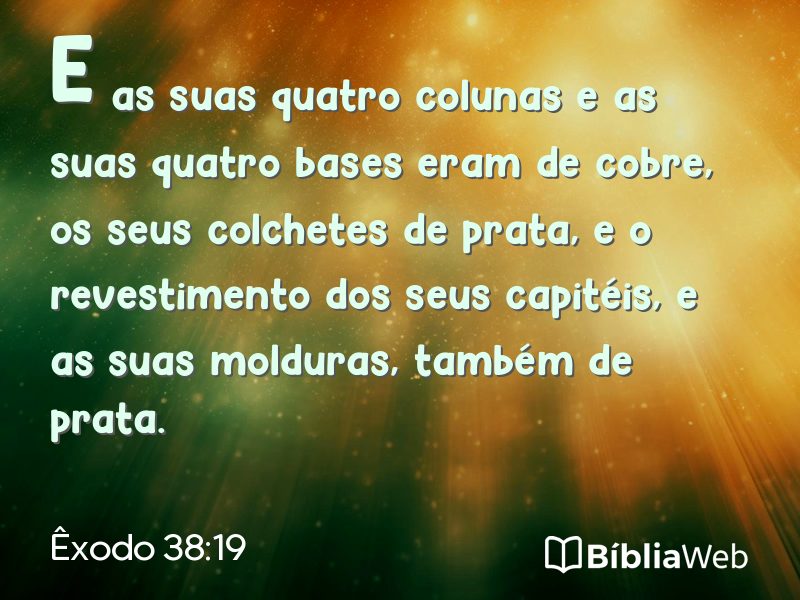 Êxodo 38:19 em imagem para compartilhar