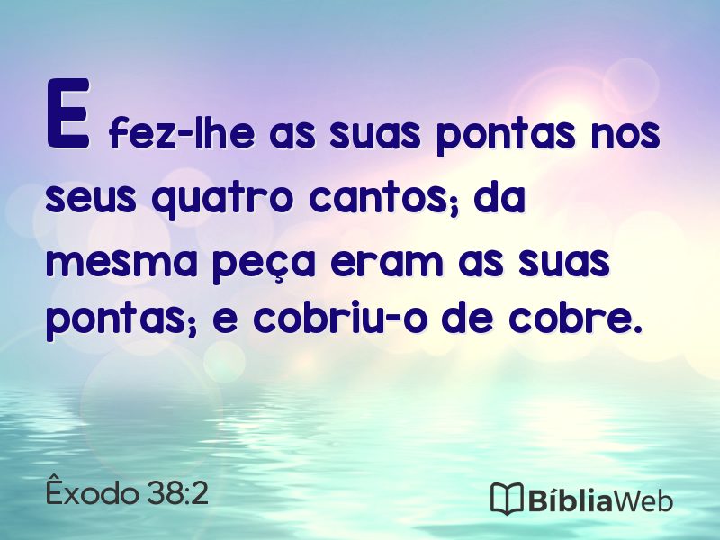 Êxodo 38:2 em imagem para compartilhar