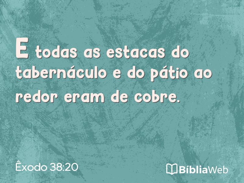 Êxodo 38:20 em imagem para compartilhar