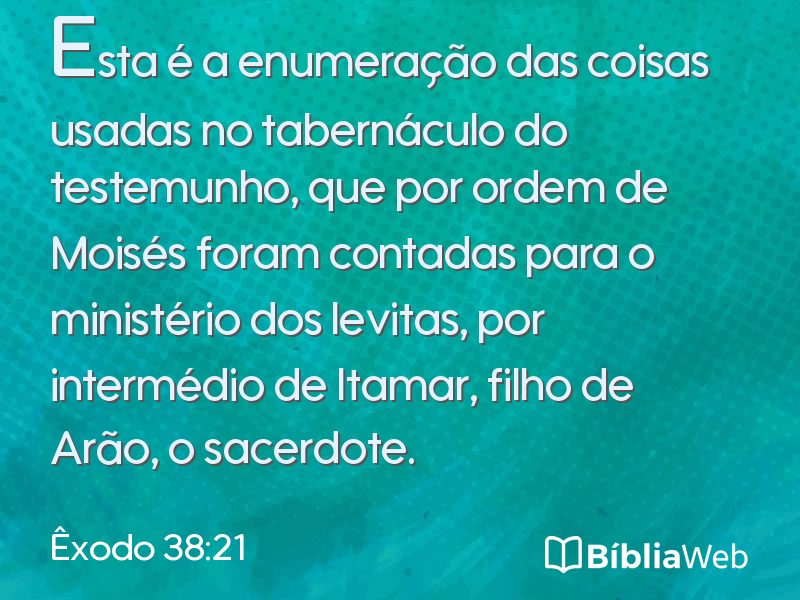 Êxodo 38:21 em imagem para compartilhar