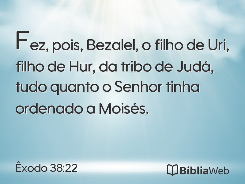 Êxodo 38:22 em imagem para compartilhar