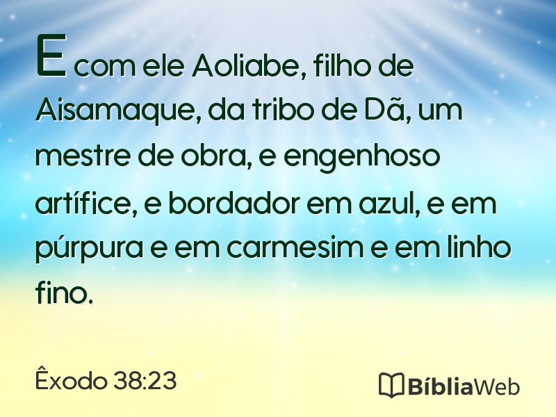 Êxodo 38:23 em imagem para compartilhar