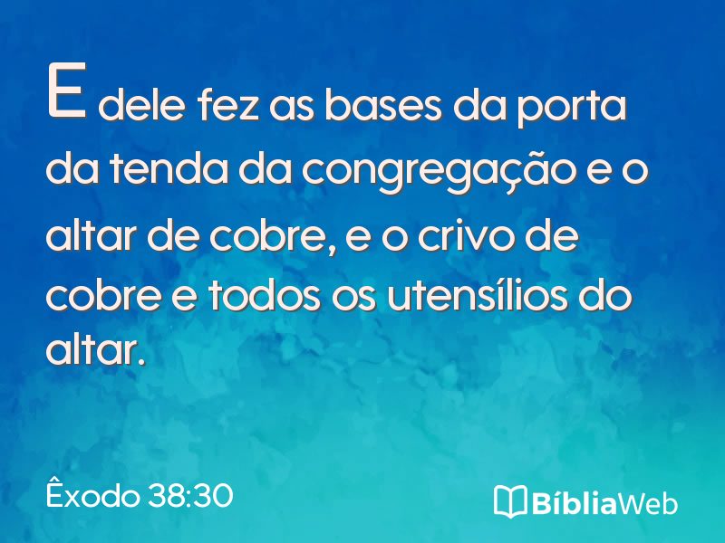 Êxodo 38:30 em imagem para compartilhar