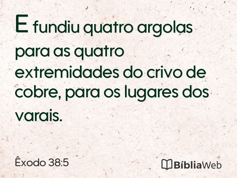 Êxodo 38:5 em imagem para compartilhar