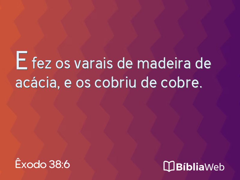 Êxodo 38:6 em imagem para compartilhar