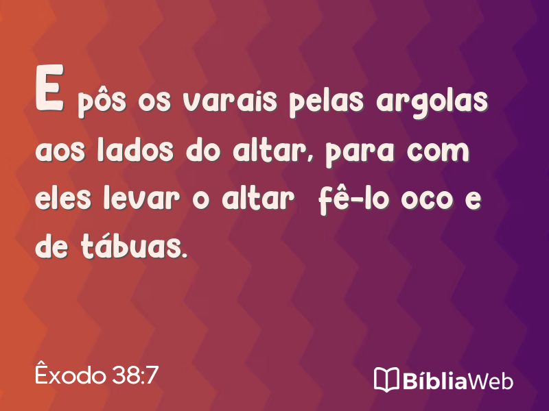 Êxodo 38:7 em imagem para compartilhar