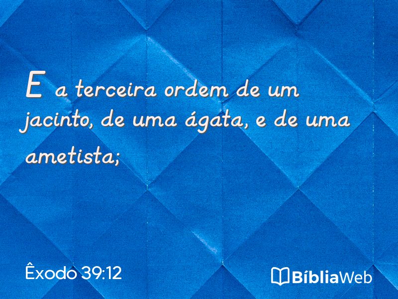 Êxodo 39:12 em imagem para compartilhar