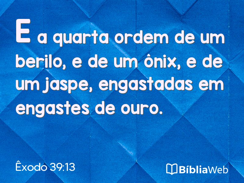 Êxodo 39:13 em imagem para compartilhar