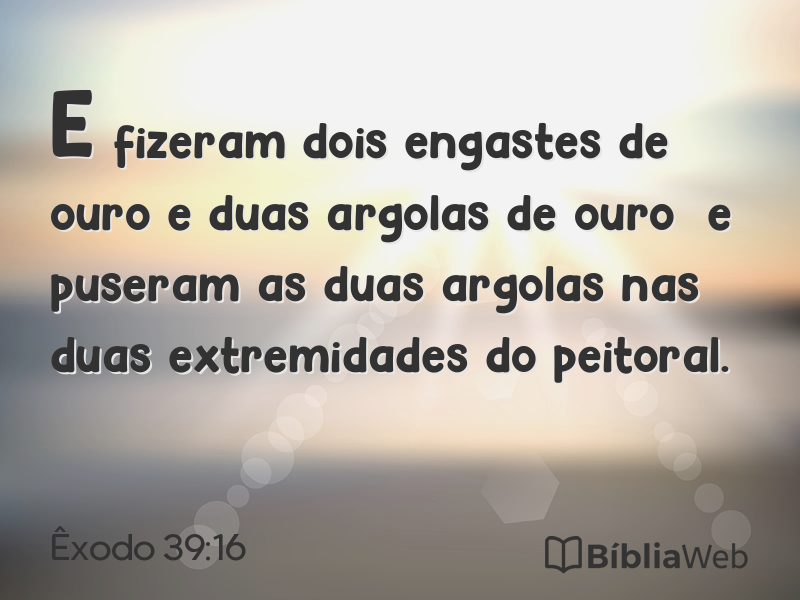 Êxodo 39:16 em imagem para compartilhar