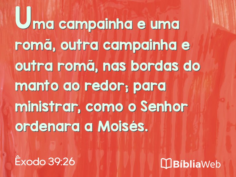 Êxodo 39:26 em imagem para compartilhar