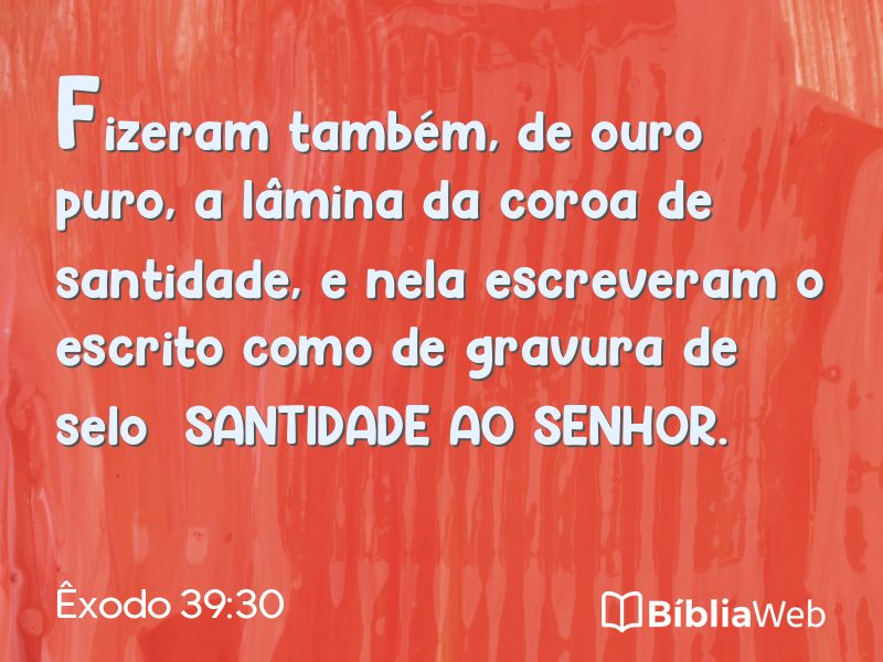 Êxodo 39:30 em imagem para compartilhar