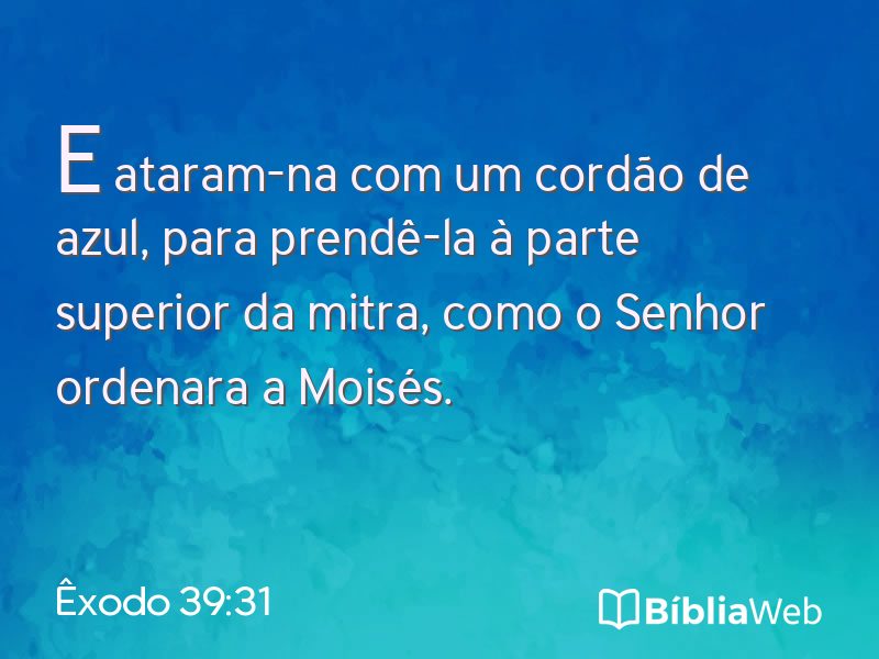 Êxodo 39:31 em imagem para compartilhar