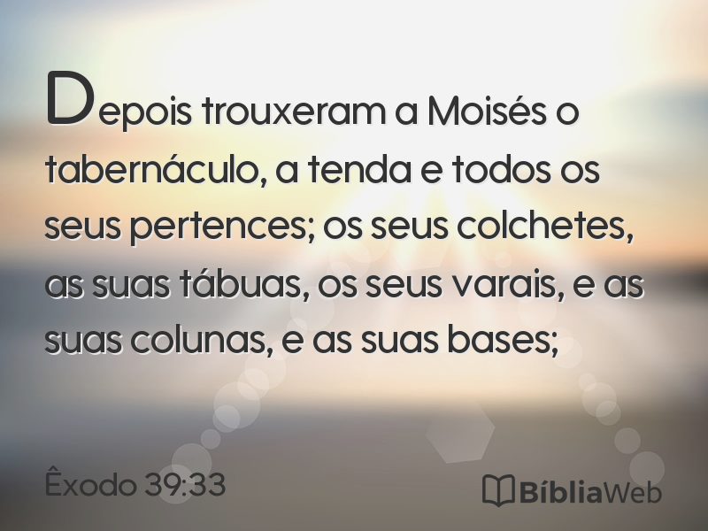 Êxodo 39:33 em imagem para compartilhar