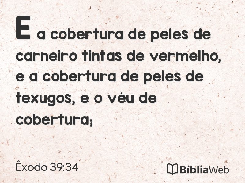 Êxodo 39:34 em imagem para compartilhar