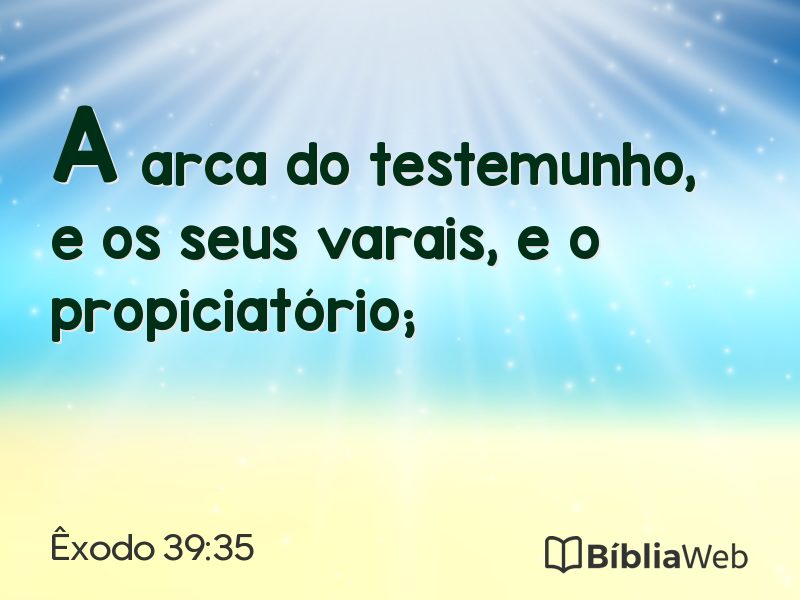 Êxodo 39:35 em imagem para compartilhar
