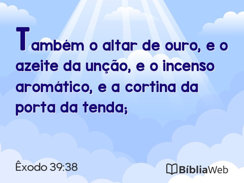 Êxodo 39:38 em imagem para compartilhar