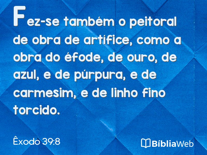 Êxodo 39:8 em imagem para compartilhar