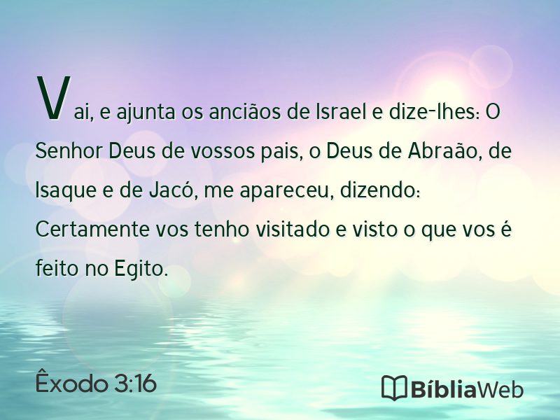 Êxodo 3:16 em imagem para compartilhar