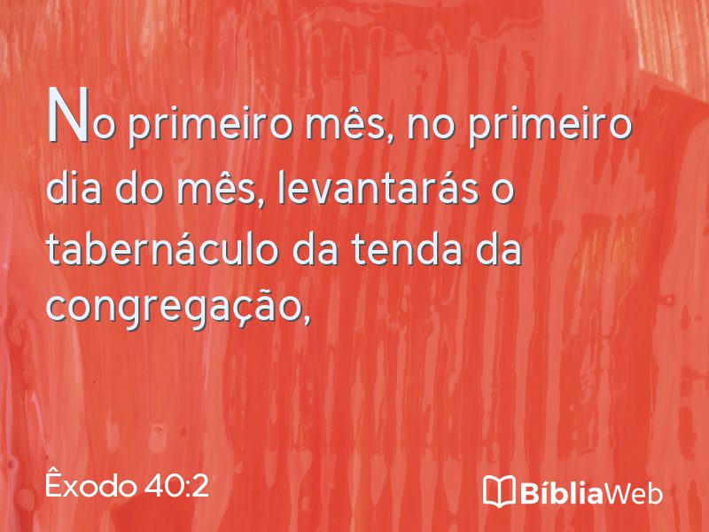 Êxodo 40:2 em imagem para compartilhar