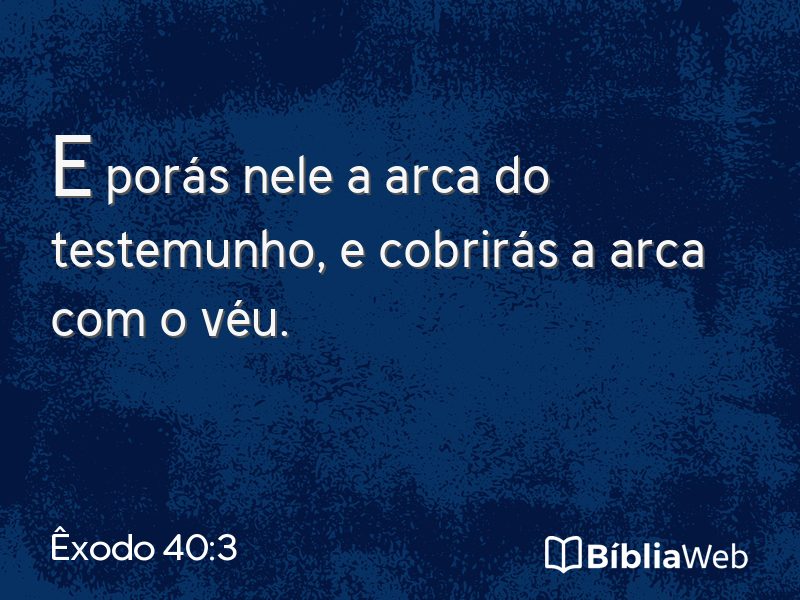 Êxodo 40:3 em imagem para compartilhar