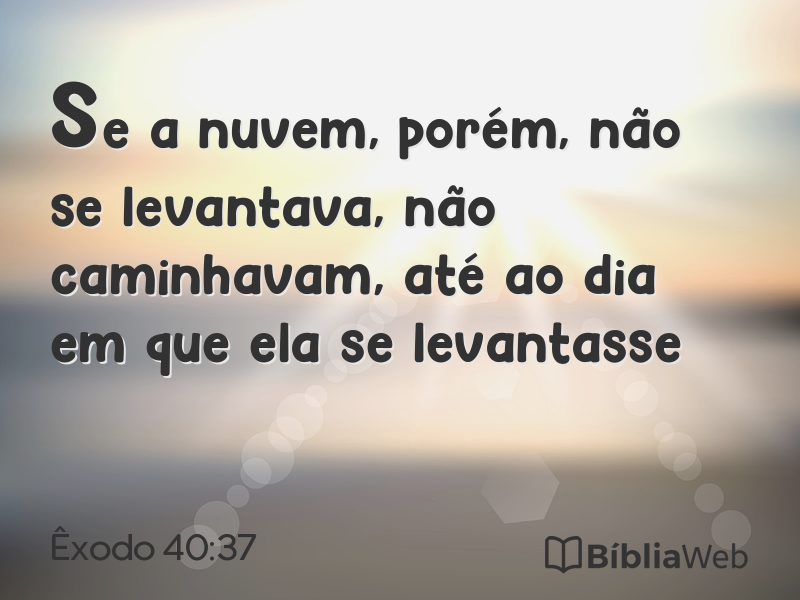 Êxodo 40:37 em imagem para compartilhar