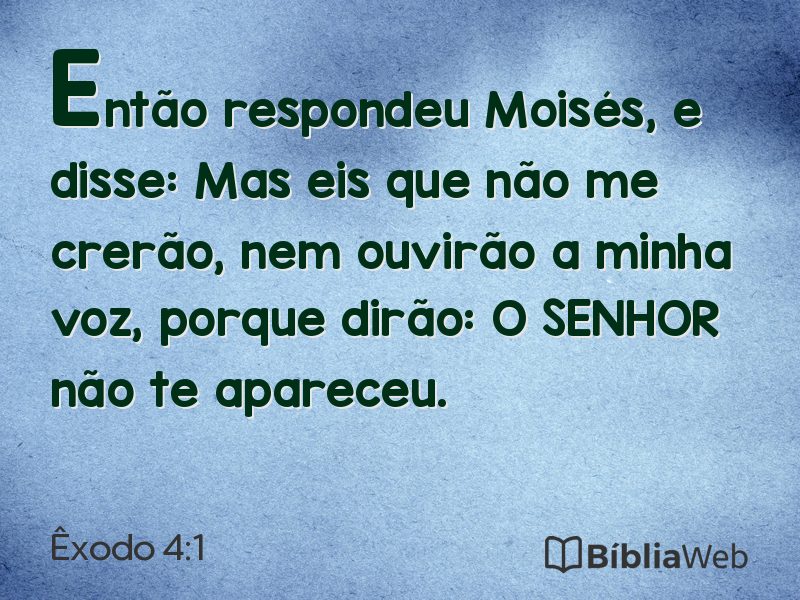 Êxodo 4:1 em imagem para compartilhar