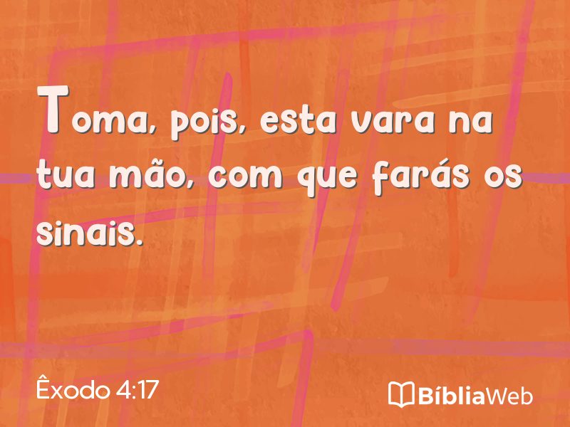 Êxodo 4:17 em imagem para compartilhar