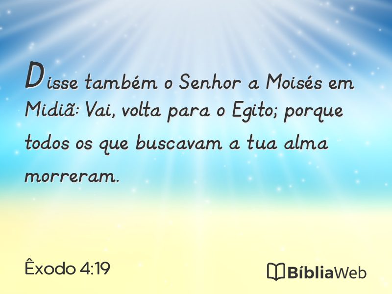 Êxodo 4:19 em imagem para compartilhar