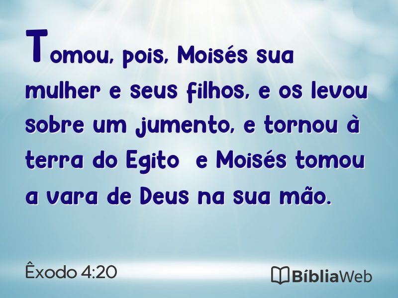 Êxodo 4:20 em imagem para compartilhar