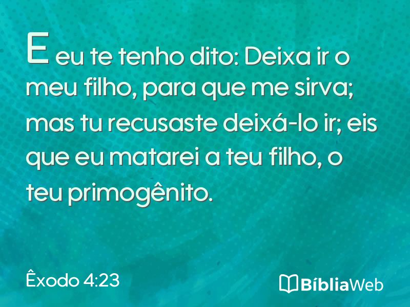 Êxodo 4:23 em imagem para compartilhar
