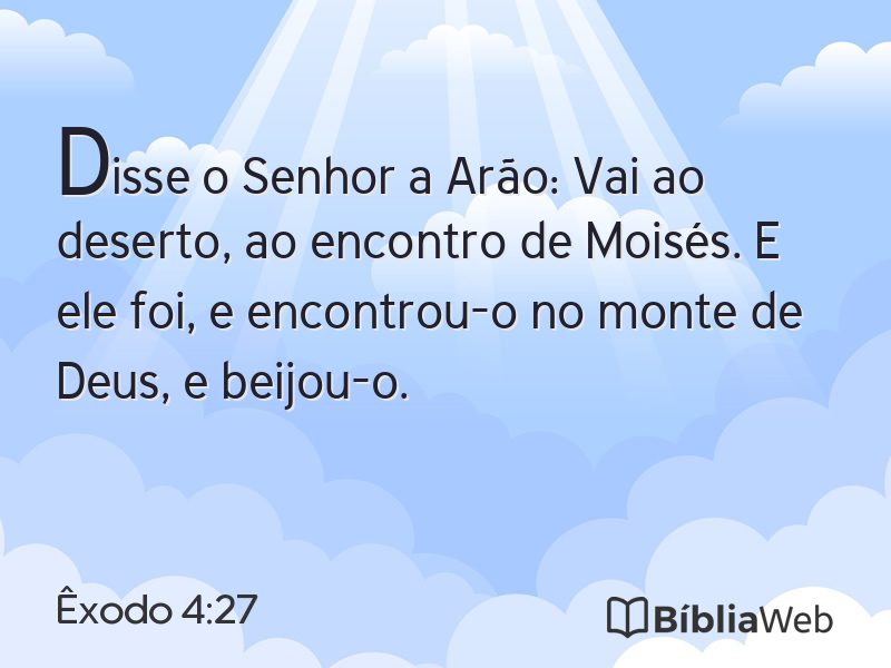 Êxodo 4:27 em imagem para compartilhar