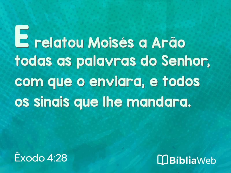 Êxodo 4:28 em imagem para compartilhar