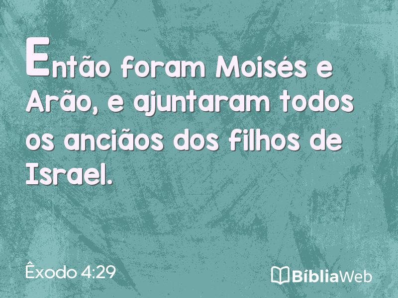 Êxodo 4:29 em imagem para compartilhar