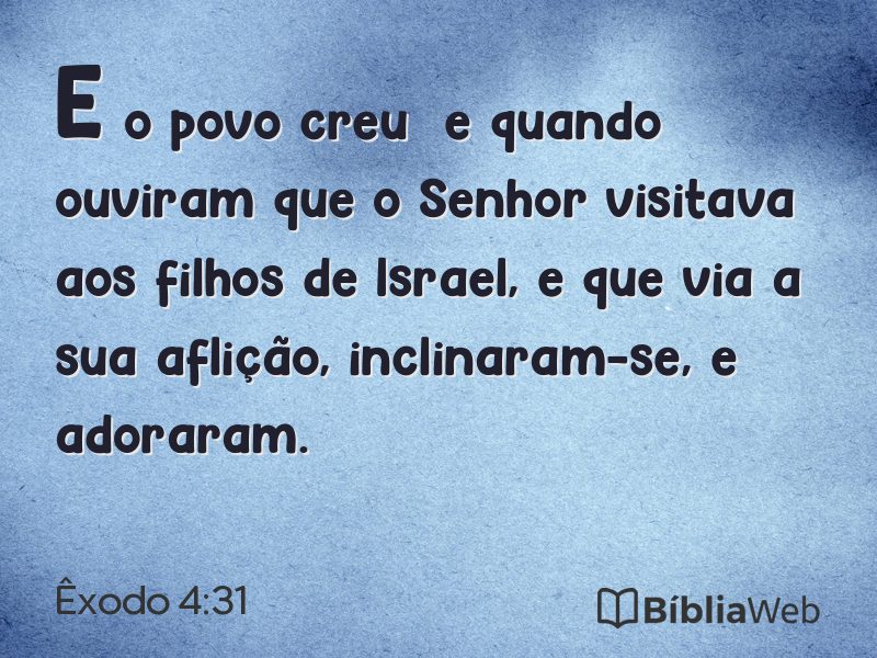 Êxodo 4:31 em imagem para compartilhar