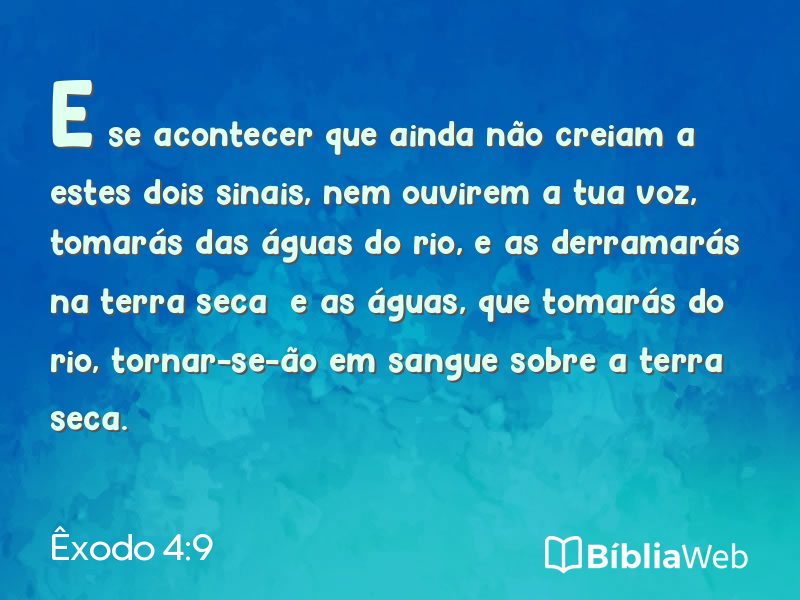 Êxodo 4:9 em imagem para compartilhar