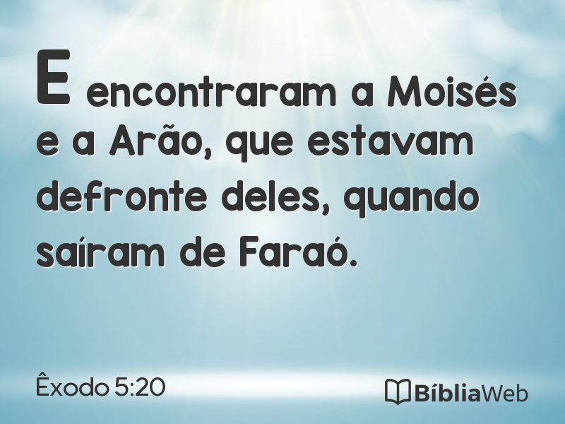 Êxodo 5:20 em imagem para compartilhar