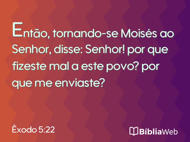 Êxodo 5:22 em imagem para compartilhar