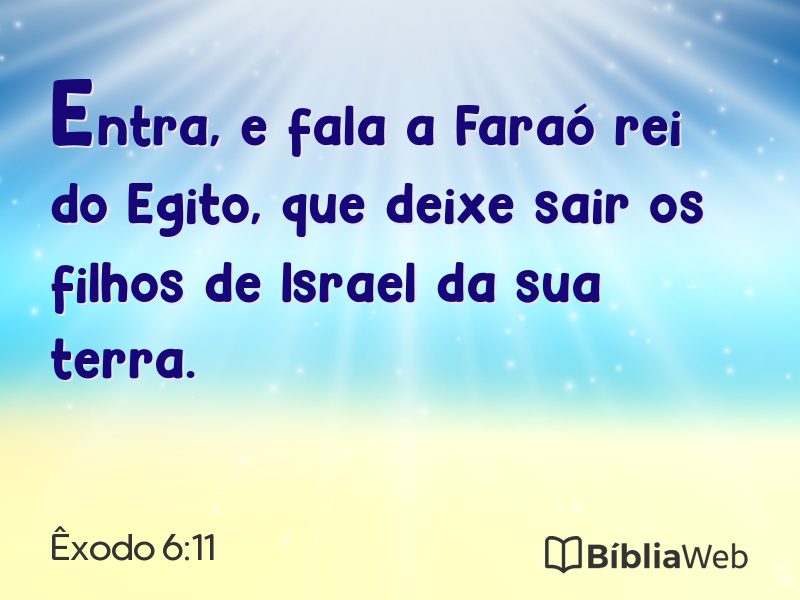 Êxodo 6:11 em imagem para compartilhar