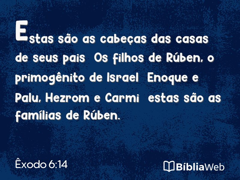 Êxodo 6:14 em imagem para compartilhar